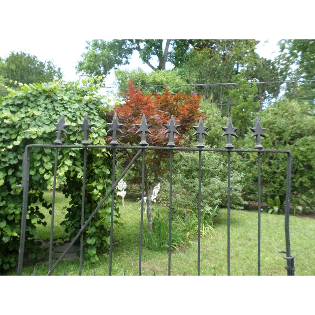 American Late 18th Century Antique Wrought Iron Gate For Sale - Image 3 of 10