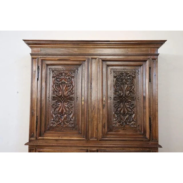 19th Century Carved Walnut Cabinet For Sale - Image 3 of 10