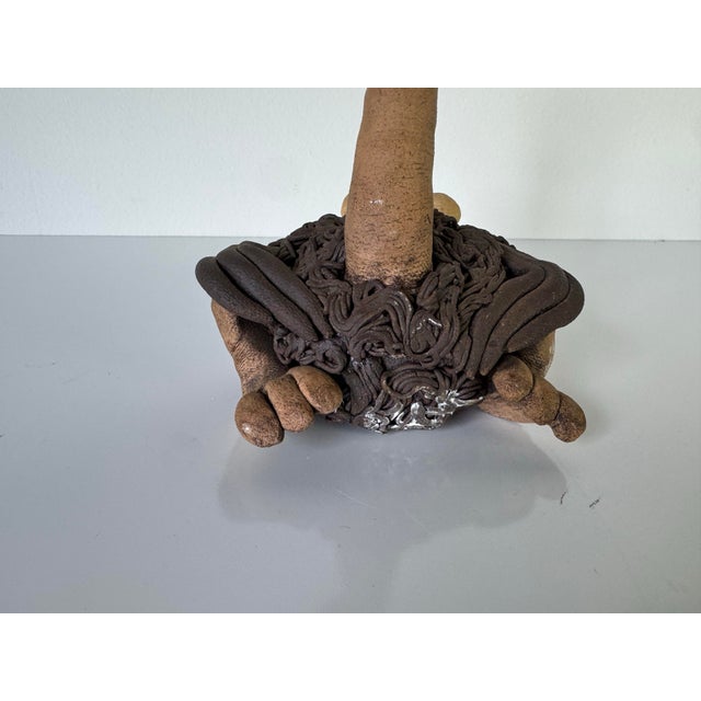 Brown Vintage Todd Warner Style Whimsical Art Pottery Ostrich Sculpture For Sale - Image 8 of 10