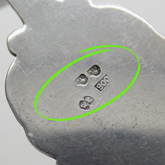 Vintage Austrian Silver Collector Spoon Kitzbühel Emblem Hallmarked 900 For Sale - Image 9 of 12