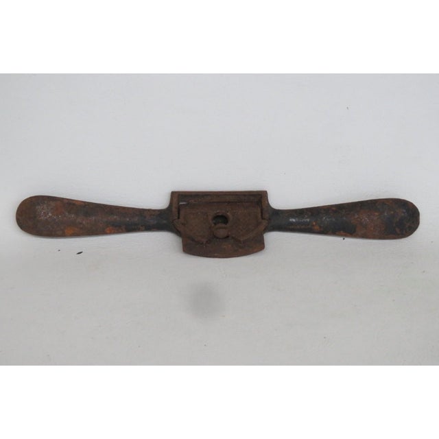 Brown Early 1900s Cast Iron Spokeshave Traditional Woodworking Hand Tool 5114b For Sale - Image 8 of 8