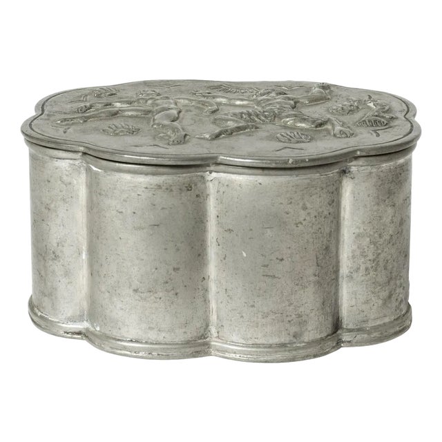 Vintage Pewter Box from Herman Bergman, 1929 For Sale