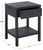 Contemporary Apis Raffia 1 Drawer 1 Shelf Accent Table in Navy For Sale - Image 3 of 9