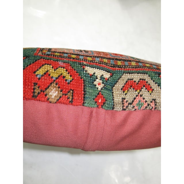 Colorful Antique Karabagh Rug Pillow For Sale - Image 4 of 6