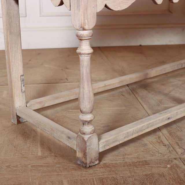 Brown English Bleached Oak Dresser Base For Sale - Image 8 of 13