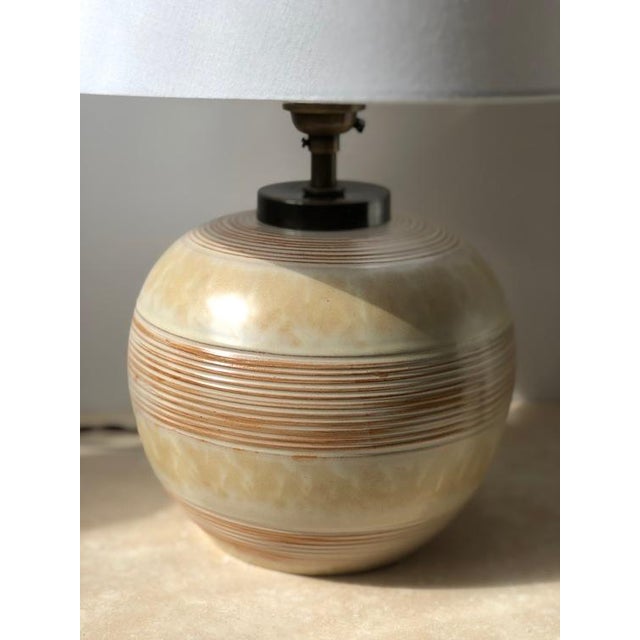1930s Art Deco Ceramic Table Lamp by Anna-Lisa Thomson, 1930s For Sale - Image 5 of 8