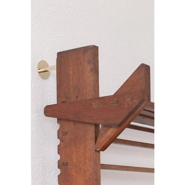 Mid-Century Modern Brutalistic Bookshelf, Italy, 1940s For Sale - Image 3 of 10