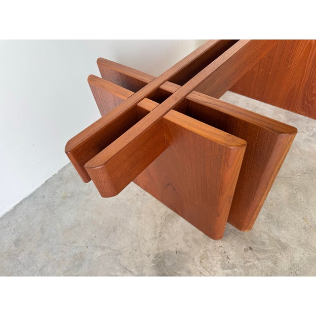 1970s Danish Modern Teak & Glass Coffee Table by Gustav Gaarde for Trekanten Hestbaek/ Sold For Sale - Image 11 of 12