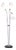 Czech Art Deco Floor Lamp in Chrome, Opal Glass and Lacquered Wood, 1930s For Sale