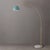 2020s Half Dome 92" Arc Lamp, Mid-Century Modern, Pool Blue Shade, Weathered Brass For Sale - Image 5 of 7
