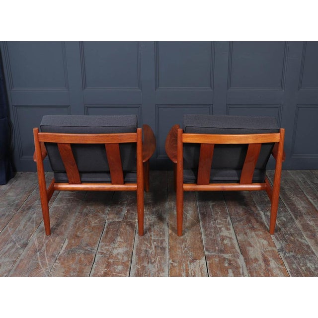 Teak Lounge Chairs by Grete Jalk for France & Søn, 1960s, Set of 2 For Sale - Image 12 of 17