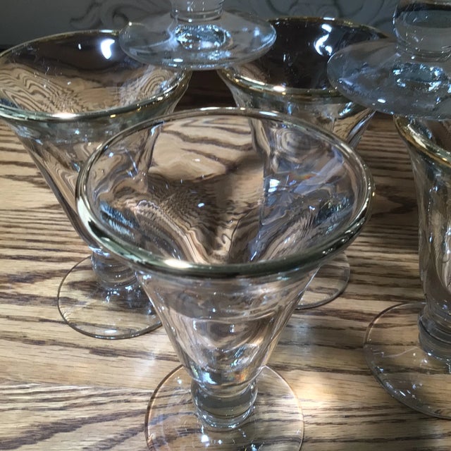 French Gold Rim Cordial Glasses - Set of 6 For Sale - Image 12 of 13