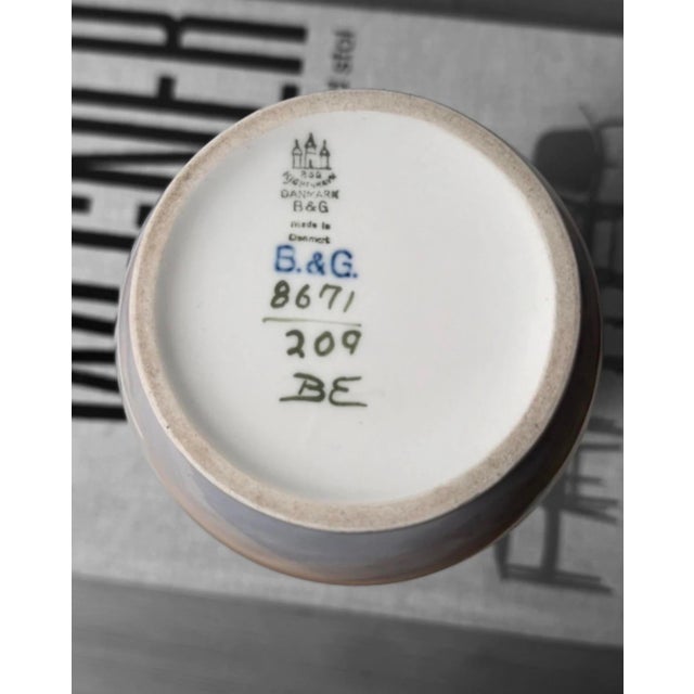 Mid-Century Modern Vintage Danish Porcelain Vase from Bing & Grøndahl For Sale - Image 3 of 6