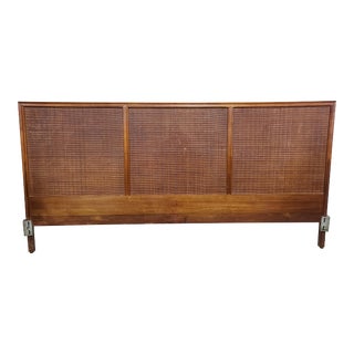 Vintage American Mid-Century Modern King Size Bed Headboard by Vanleigh For Sale