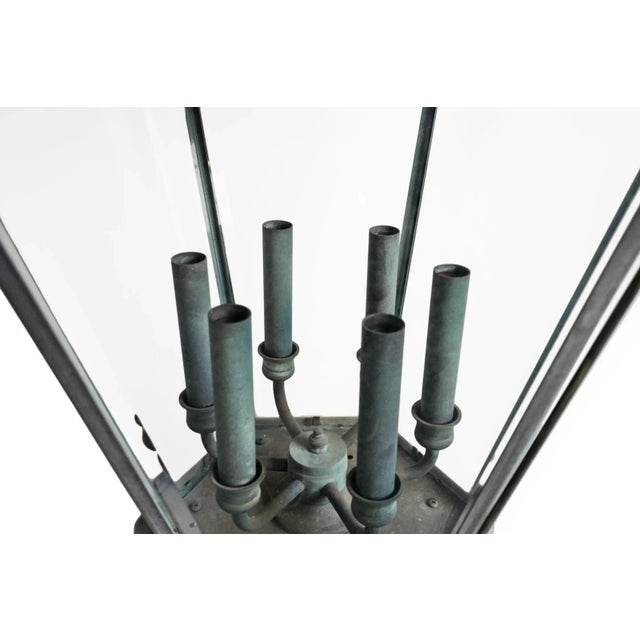 Mid 20th Century Vintage Copper Post Table Lamp For Sale - Image 5 of 9