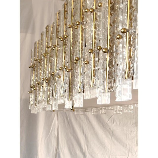 Gold Modern Italian Tropical Gold Murano Glass Chandelier by Simoeng For Sale - Image 8 of 11