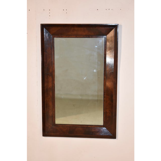 Victorian 19th Century Walnut Mirror From England For Sale - Image 3 of 12