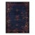 1920s Blue Navy Floral Medallion Vase Antique Chinese Art Deco Room Size Rug For Sale