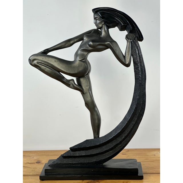 Gray The Dancer with Drapery Figure by Alexsander Danel, 1990 For Sale - Image 8 of 14