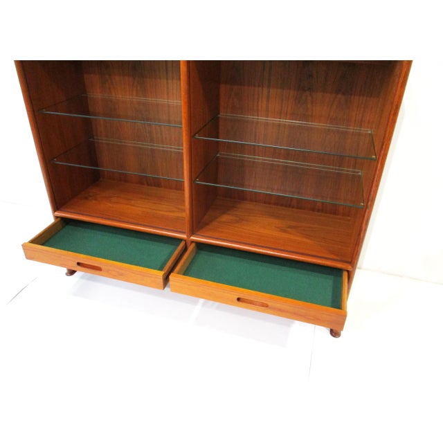 Brown Teak Bookcase by Johannes Andersen for Dyrlund Denmark For Sale - Image 8 of 15
