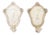 Venetian Etched Mirrored Glass Appliques, Pair For Sale
