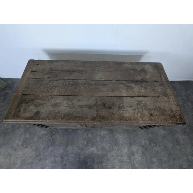 Antique Solid Oak Chest, 1700s For Sale - Image 3 of 8