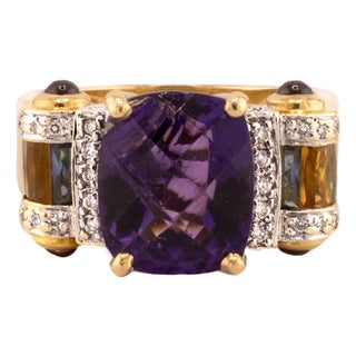 Late 20th Century Bellarri 18k Ring, Size 8 For Sale