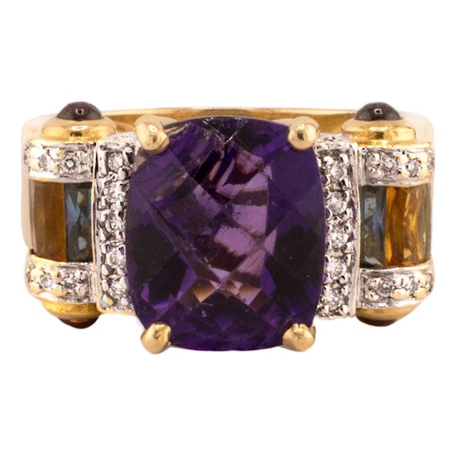 Late 20th Century Bellarri 18k Ring, Size 8 For Sale