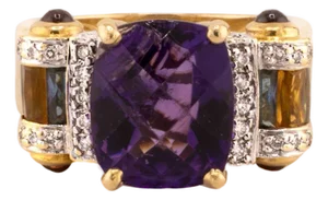 Late 20th Century Bellarri 18k Ring, Size 8