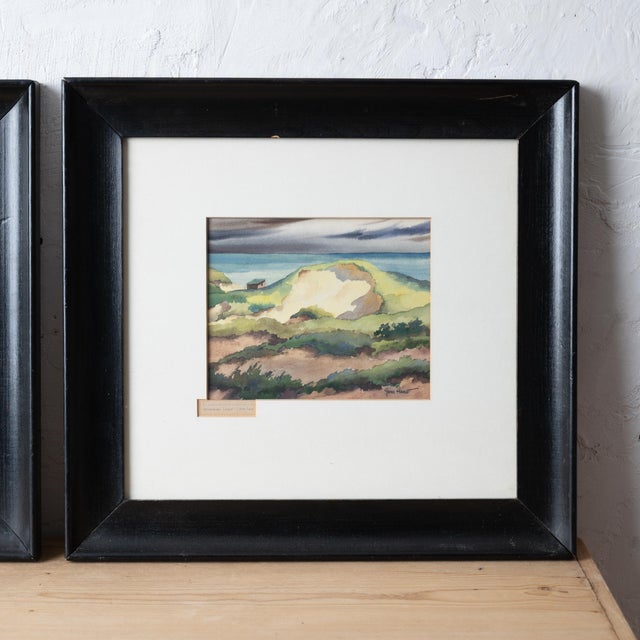 1940s John Cuthbert Hare Watercolor Paintings - Cape Cod and Provencetown - Set of 2 For Sale - Image 5 of 5