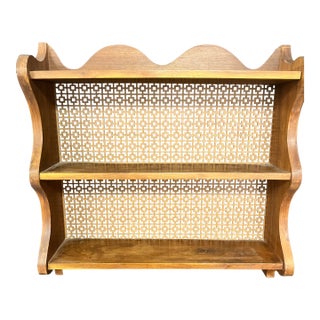 Vintage Three-Tiered Wall Shelf For Sale