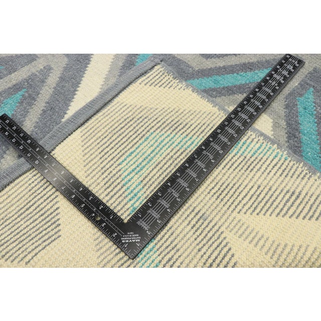 2010s 2010s Retro Chevron Moroccan Rug, 08’10 X 12'07 For Sale - Image 5 of 9