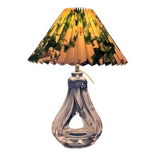 Sculptural Mouth-Blown Crystal Art Glass Table Lamp from Vannes Le Chatel, France, 1960s For Sale