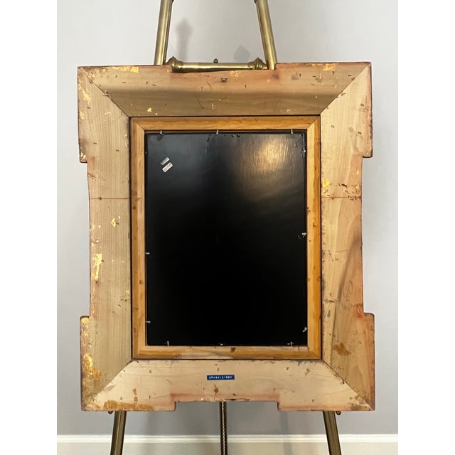 Late 20th Century Biedermiere Style Framed Reproduction Painting of “Game of Chess” by German Artist Carl Herpfer For Sale - Image 12 of 12