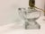 Transparent Antique Greek Key Pressed Glass Electrified Oil Lamp For Sale - Image 8 of 12