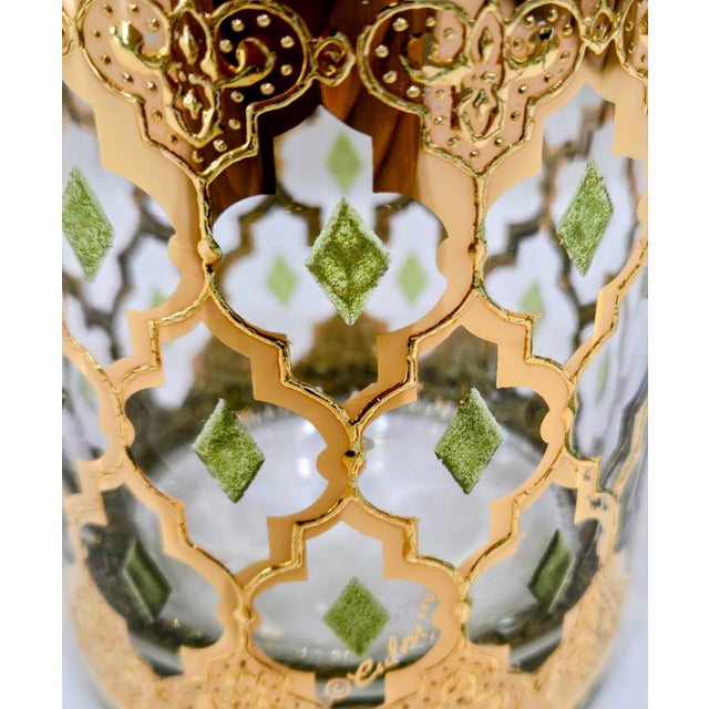 Vintage Culver 22k Gold “Valencia” Old Fashioned Glasses, Set of 4 Signed Tumblers For Sale - Image 9 of 10