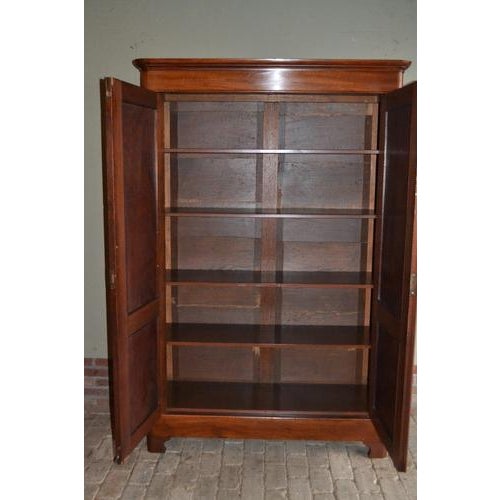 of a 19th-century Dutch mahogany cabinet. The height is 192 cm. The width is 127 cm. The depth is 45 cm. Fully removable....