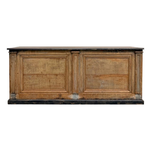 Large Antique Pine Trading Counter, 1890s For Sale