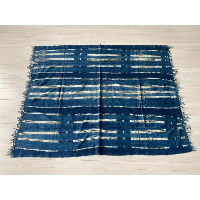 African Mali indigo textile circa 1950. Handwoven, vegetable dyed cotton. We only select the best. This soft textile was...