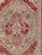 Antique Turkish Ghiordes Geometric Rug in Raspberry Red and Ice Blue and Green For Sale - Image 4 of 10