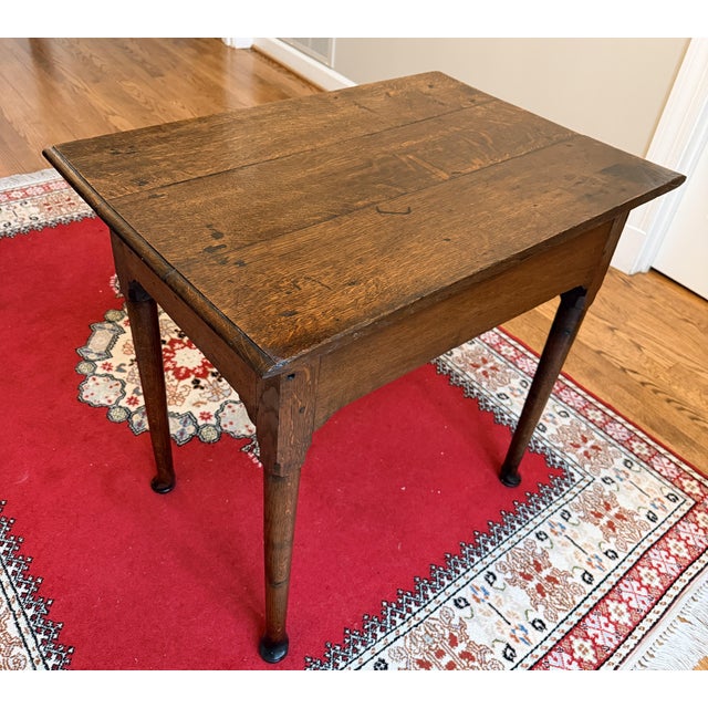 Wood 18th Century Georgian Oak Side Table For Sale - Image 7 of 11