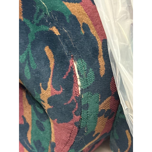 Set of Vintage Patterned Velvet Sofa and Two Coordinating Club Chairs For Sale - Image 14 of 14