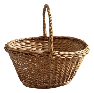 Mid-20th Century Traditional Farmhouse Gathering Basket