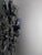 Juju hat speckled white gray and navy blue of 24" (60 cm). Juju hat made with natural feathers and rattan. Juju hat woven...