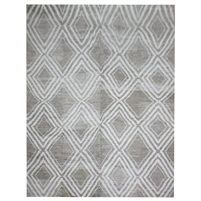 Contemporary Hand Knotted Bamboo Rug by Aara Rugs Inc. - 12' X 9' For Sale - Image 3 of 3