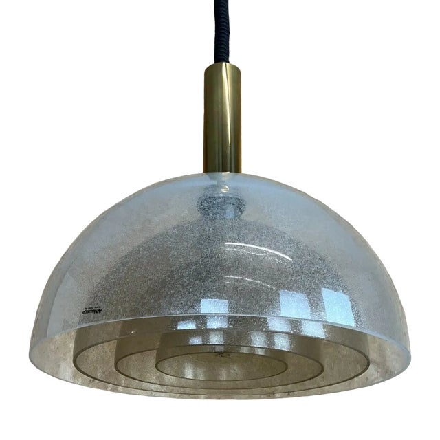 Mid-Century Modern Glass Pulegoso Pendant Lamp by Carlo Nason for Mazzega, 1960s For Sale