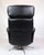 1970s Swivel Lounge Chair in Black Leather & Aluminum, 1970s For Sale - Image 5 of 7