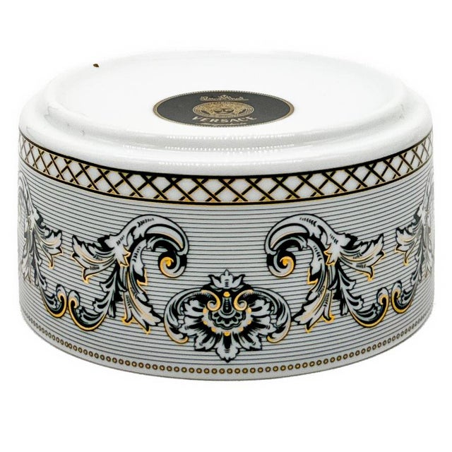 1990s 1990s Rosenthal Meets Versace "Marqueterie" Porcelain Round Covered Trinket Box For Sale - Image 5 of 8