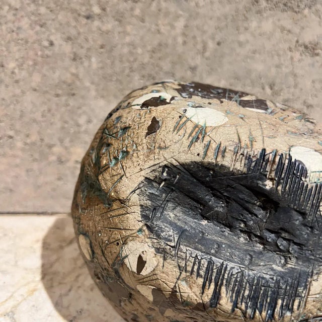 1970s Sculptural Art Pottery Abstract Green Sphere For Sale In San Diego - Image 6 of 9