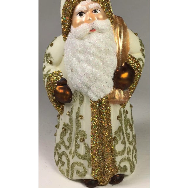 2000 - 2009 2000’s Mouth Blown Santa Ornament “Ritzy Holiday” by Ino Schaller For Sale - Image 5 of 13
